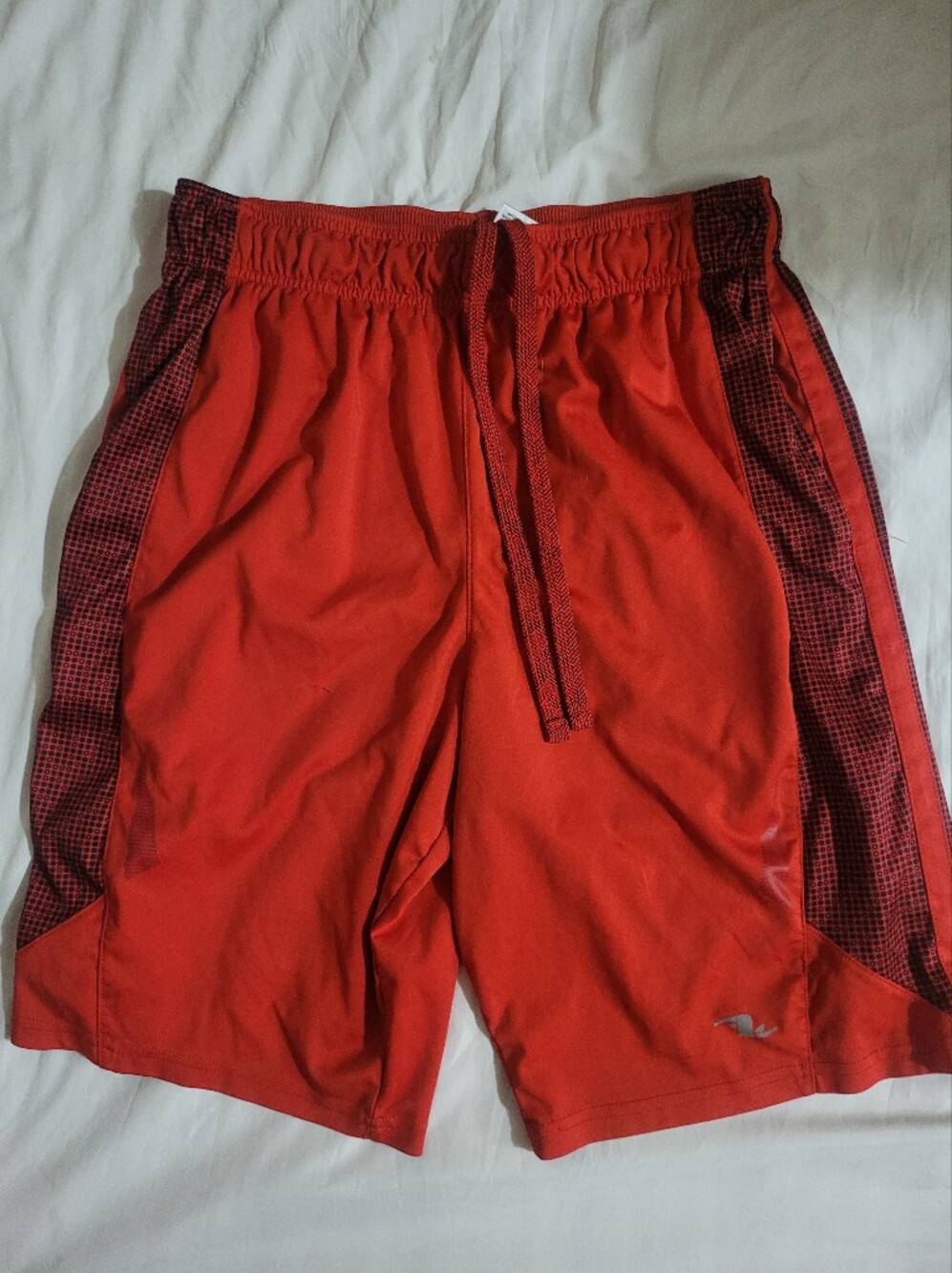 Athletic Works Red Men's Athletic Shorts with Drawstring